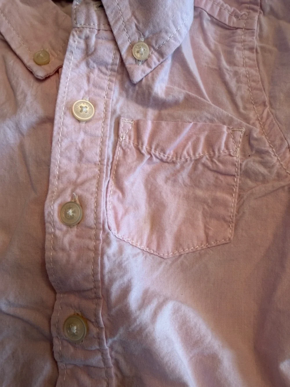 OshKosh B’gosh 18M Button Down Bodysuit Bundle Pink Green Cotton 2 Pc